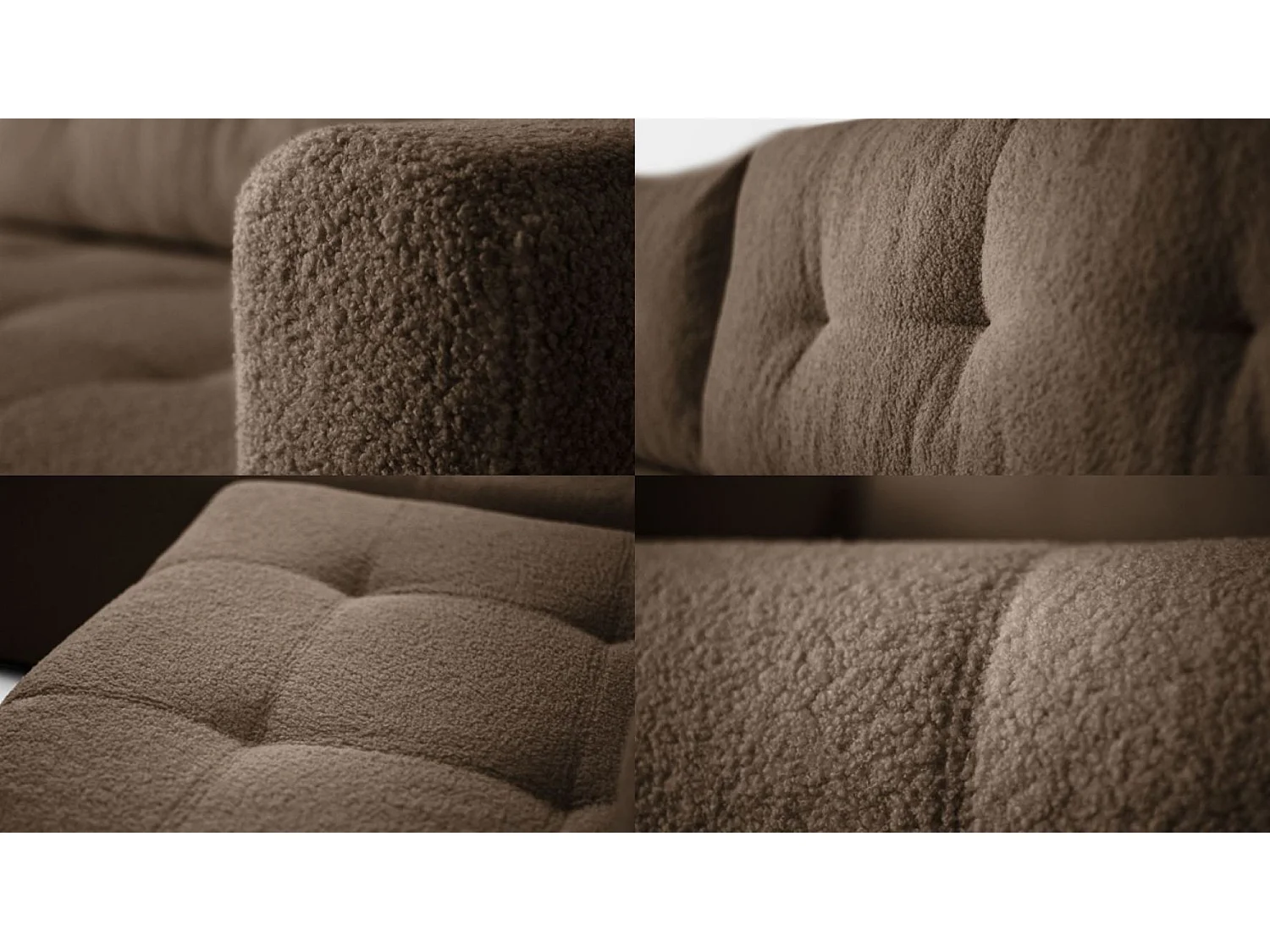 Canapé d'angle VIENNA - style, confort et fonctionnalité Marron Droit