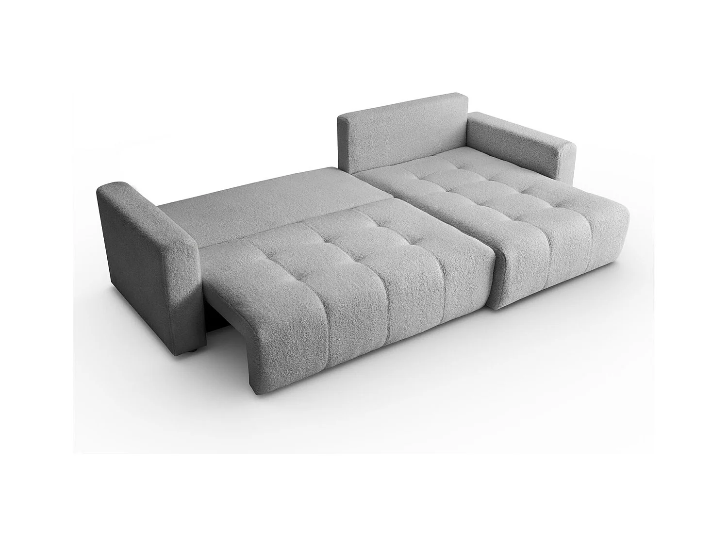 Canapé d'angle VIENNA - style, confort et fonctionnalité Gris Droite