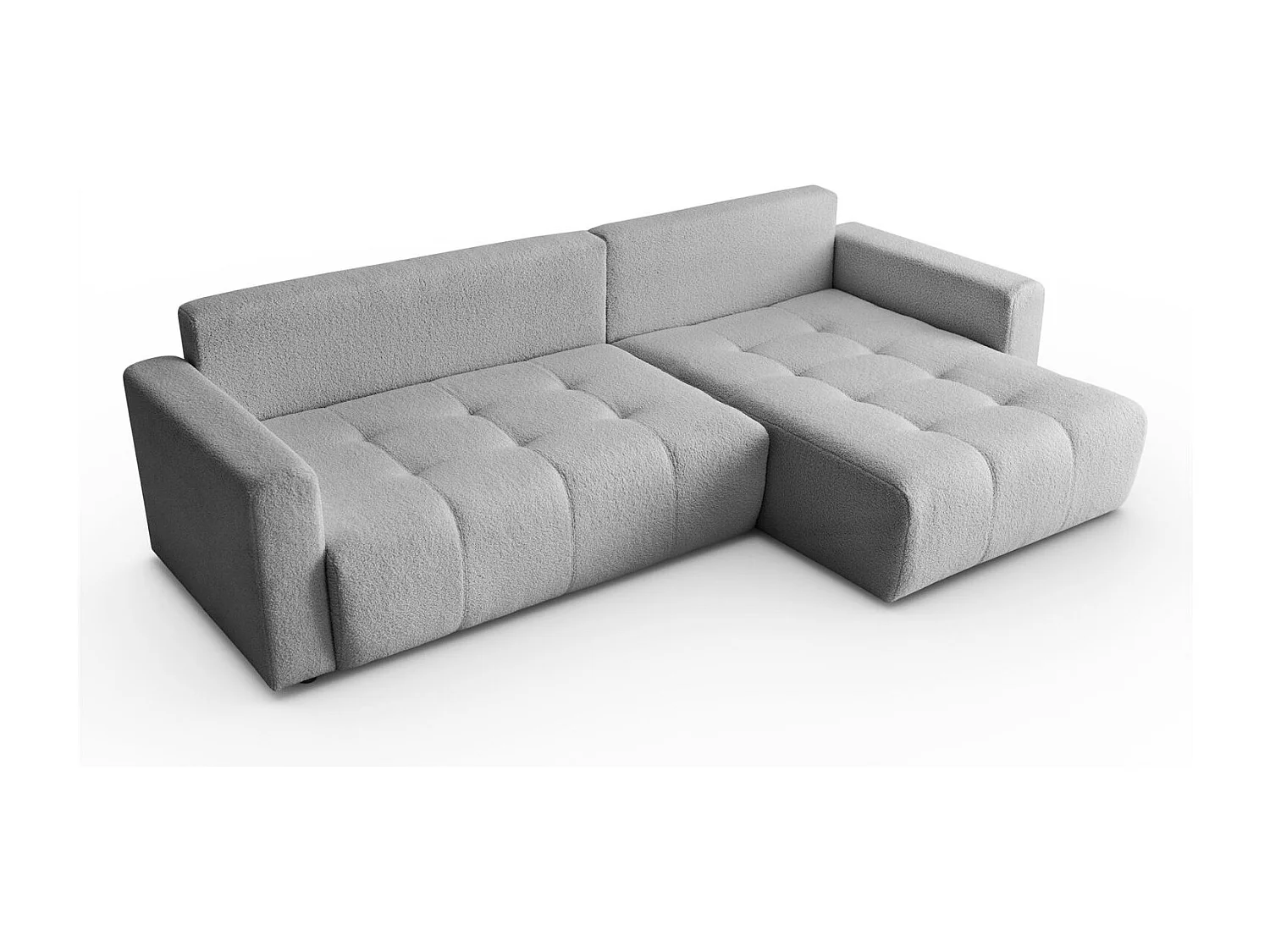 Canapé d'angle VIENNA - style, confort et fonctionnalité Gris Droite