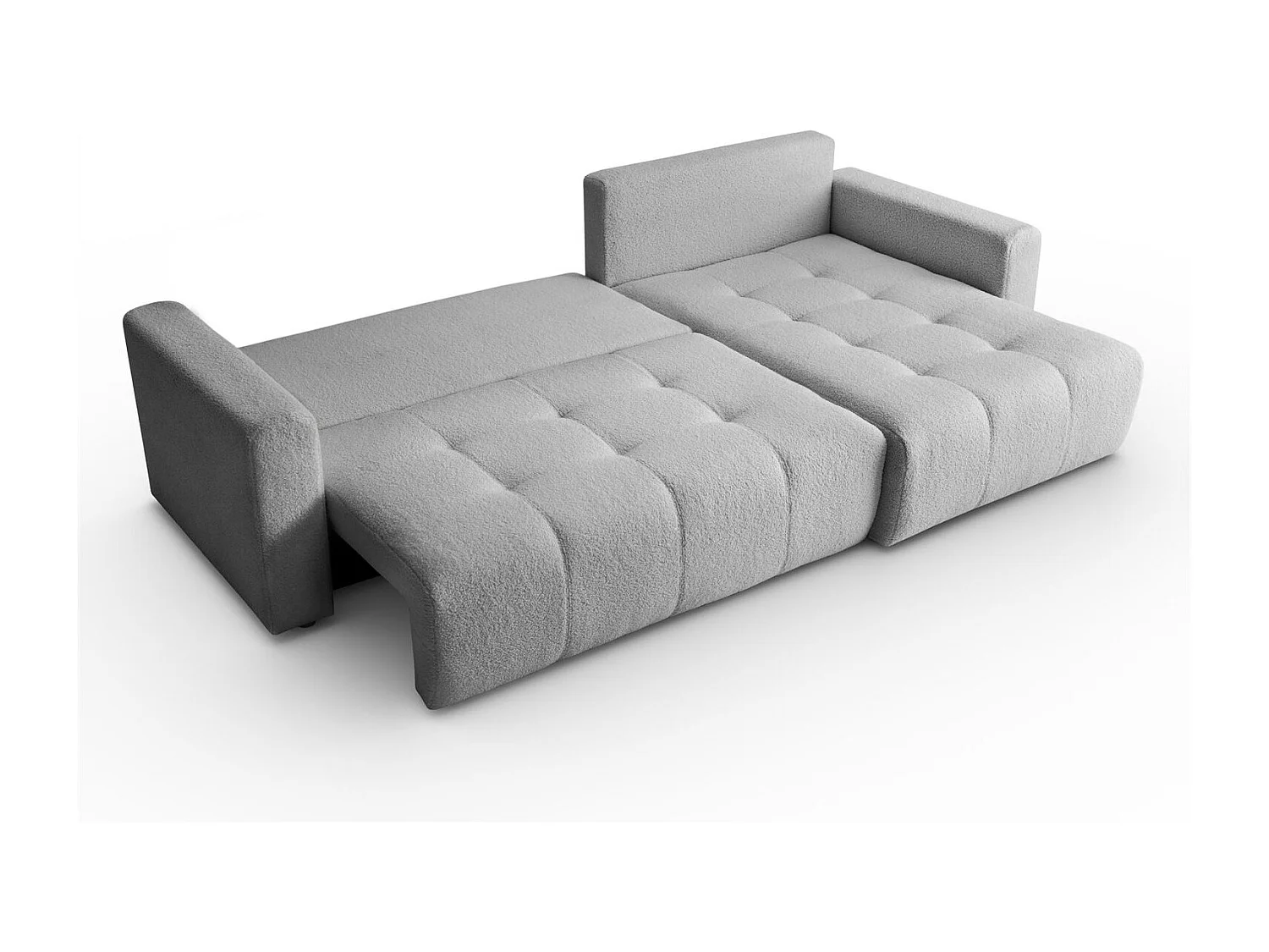 Canapé d'angle VIENNA - style, confort et fonctionnalité Gris Droite