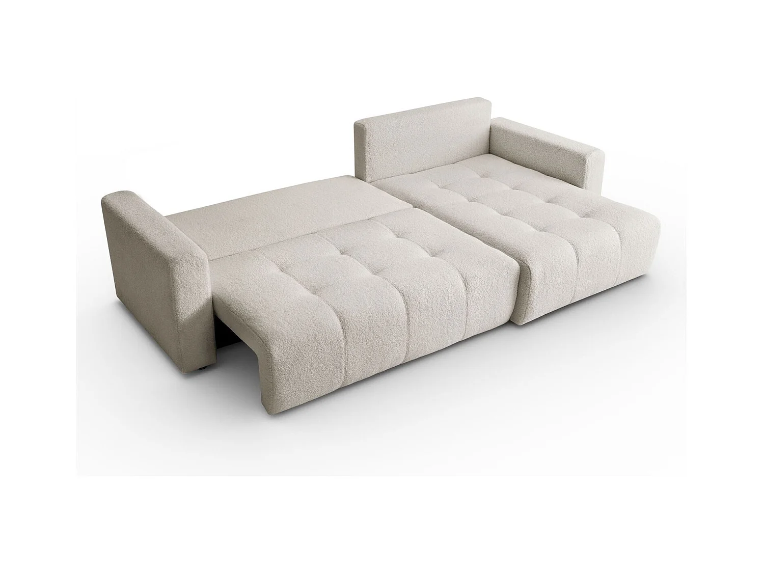 Canapé d'angle VIENNA - style, confort et fonctionnalité Écru Droite