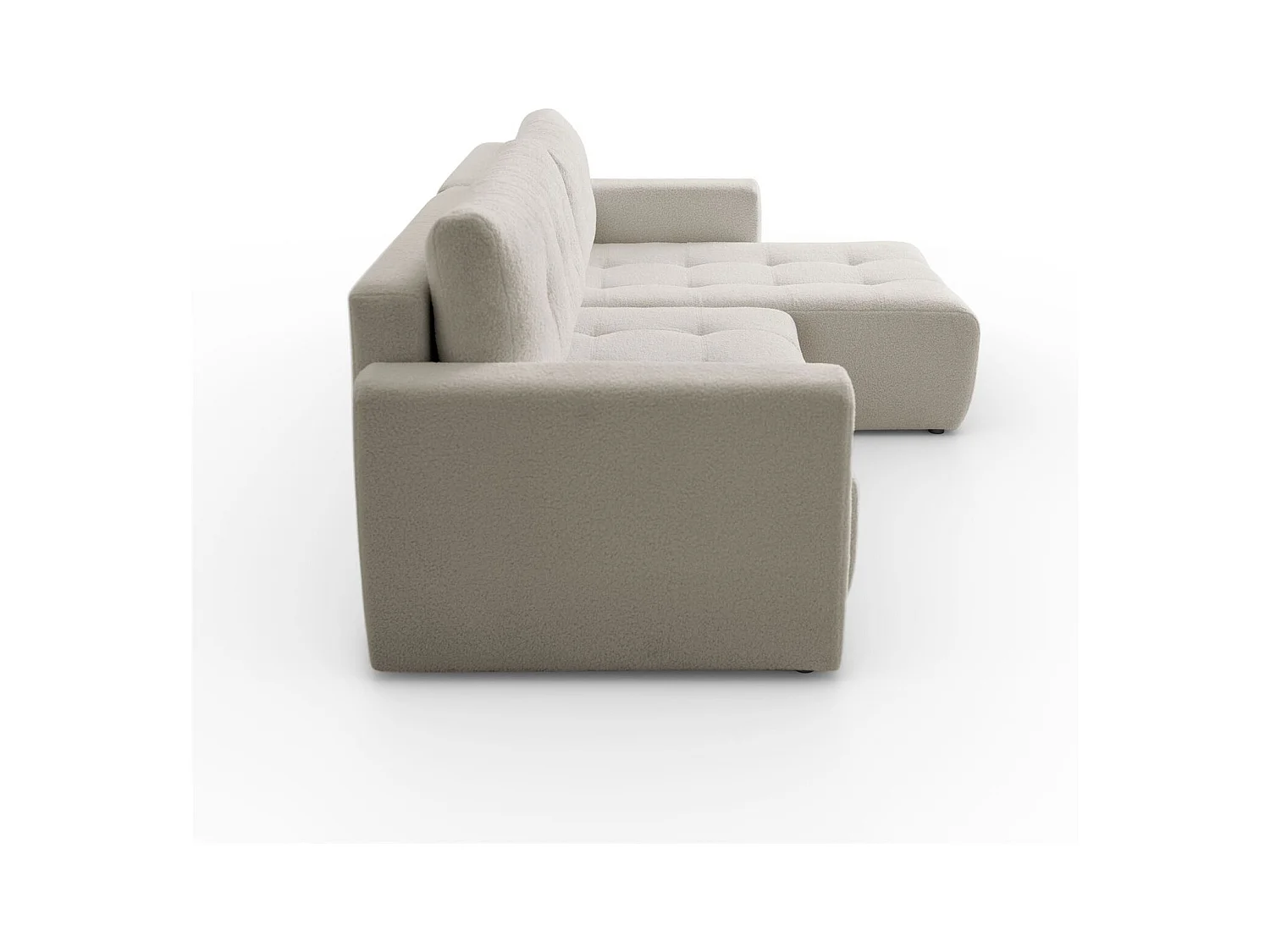 Canapé d'angle VIENNA - style, confort et fonctionnalité Écru Droite