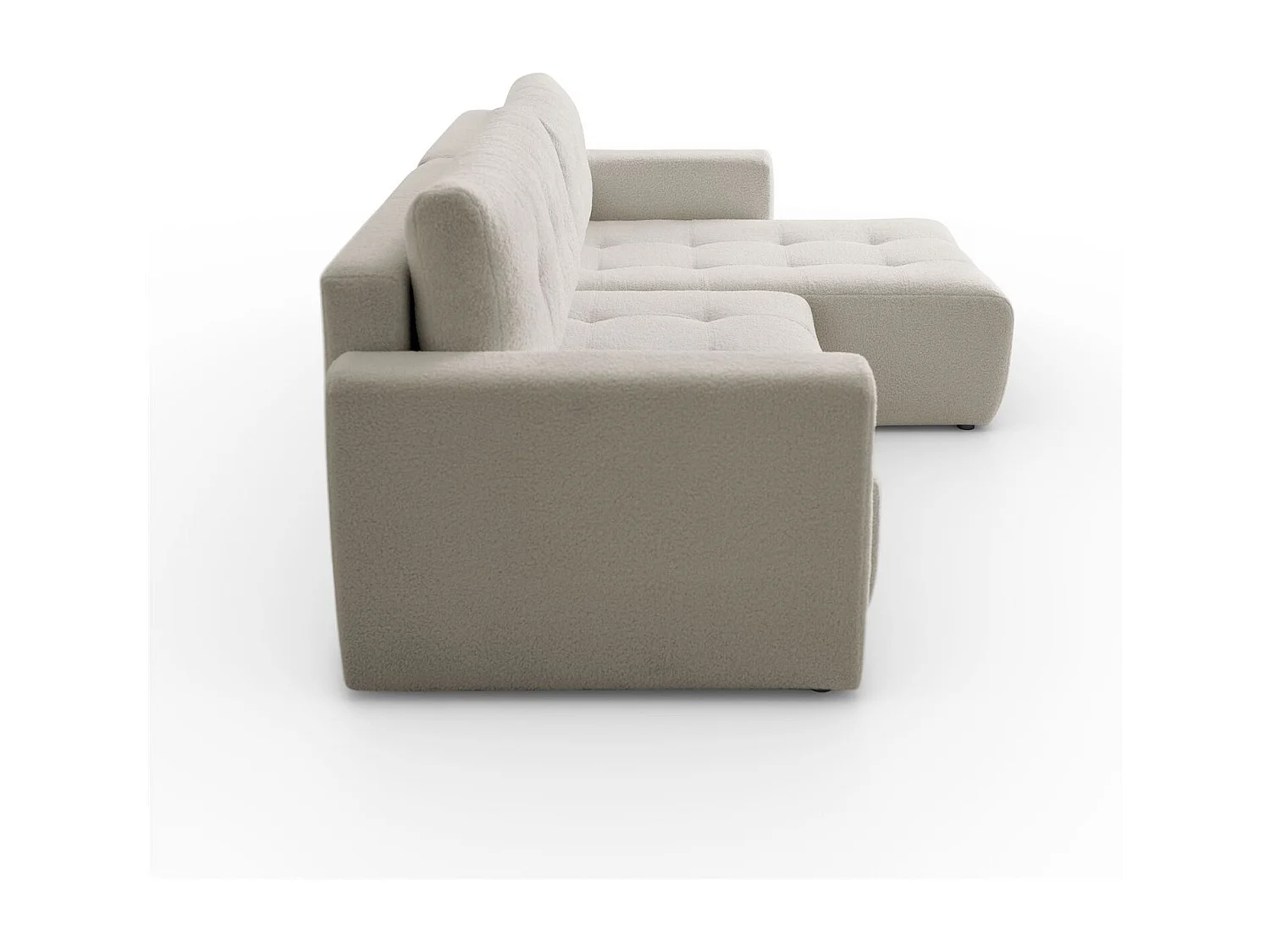 Canapé d'angle VIENNA - style, confort et fonctionnalité Écru Droite