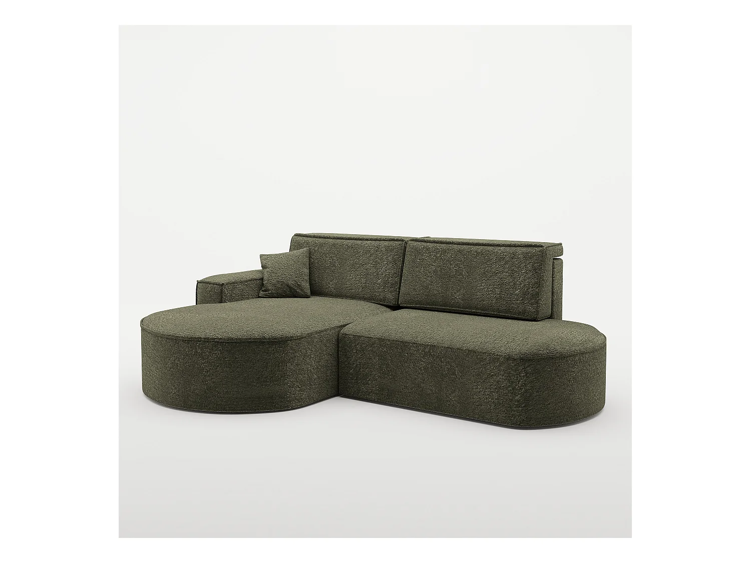 Canapé d'angle Modena Pro - confort et style dans un design moderne tissu Arena Green Left