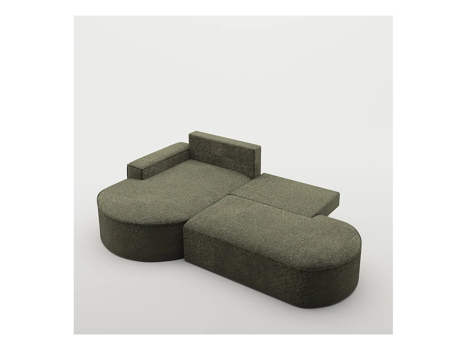 Canapé d'angle Modena Pro - confort et style dans un design moderne tissu Arena Green Left