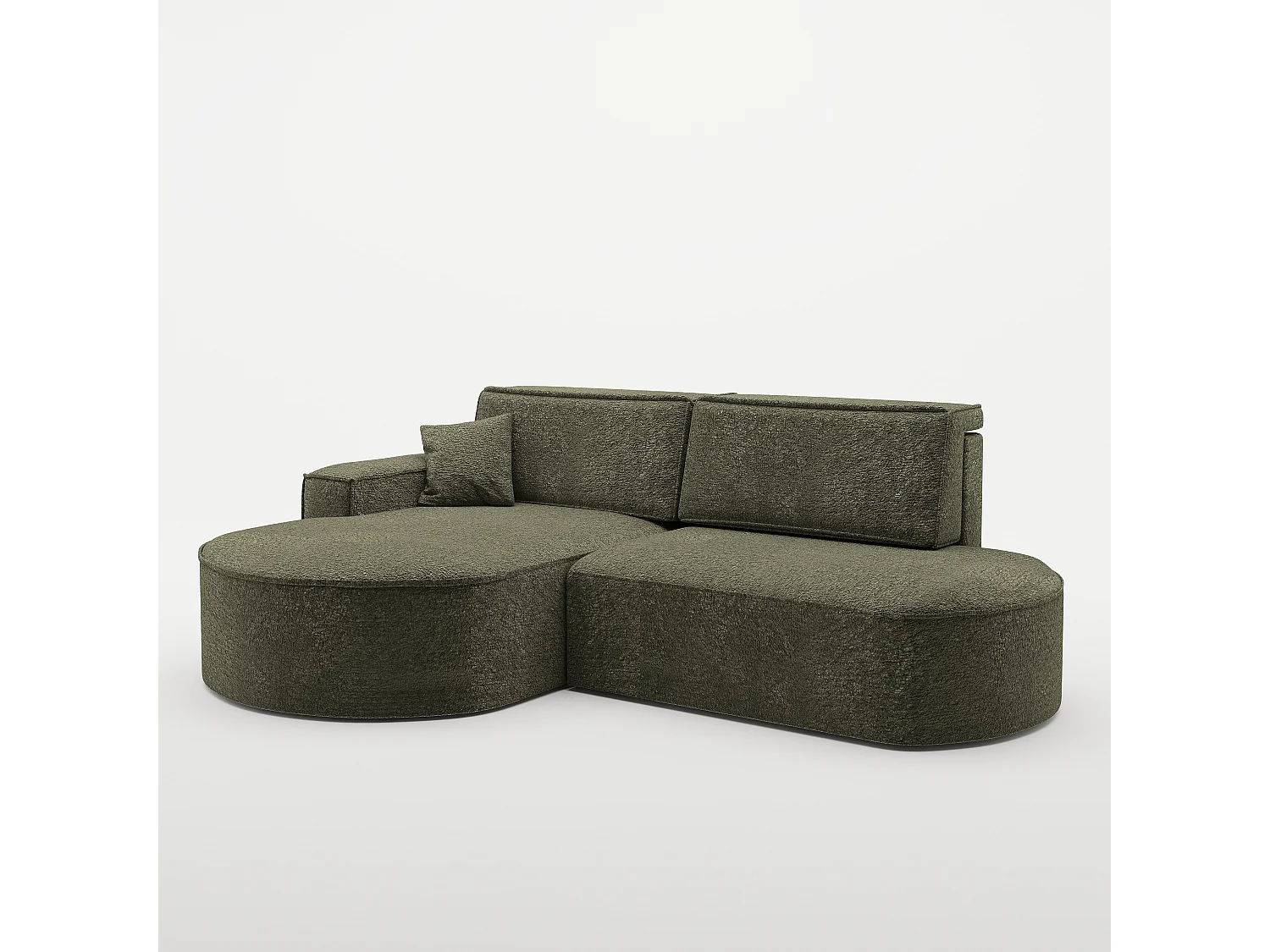 Canapé d'angle Modena Pro - confort et style dans un design moderne tissu Arena Green Left