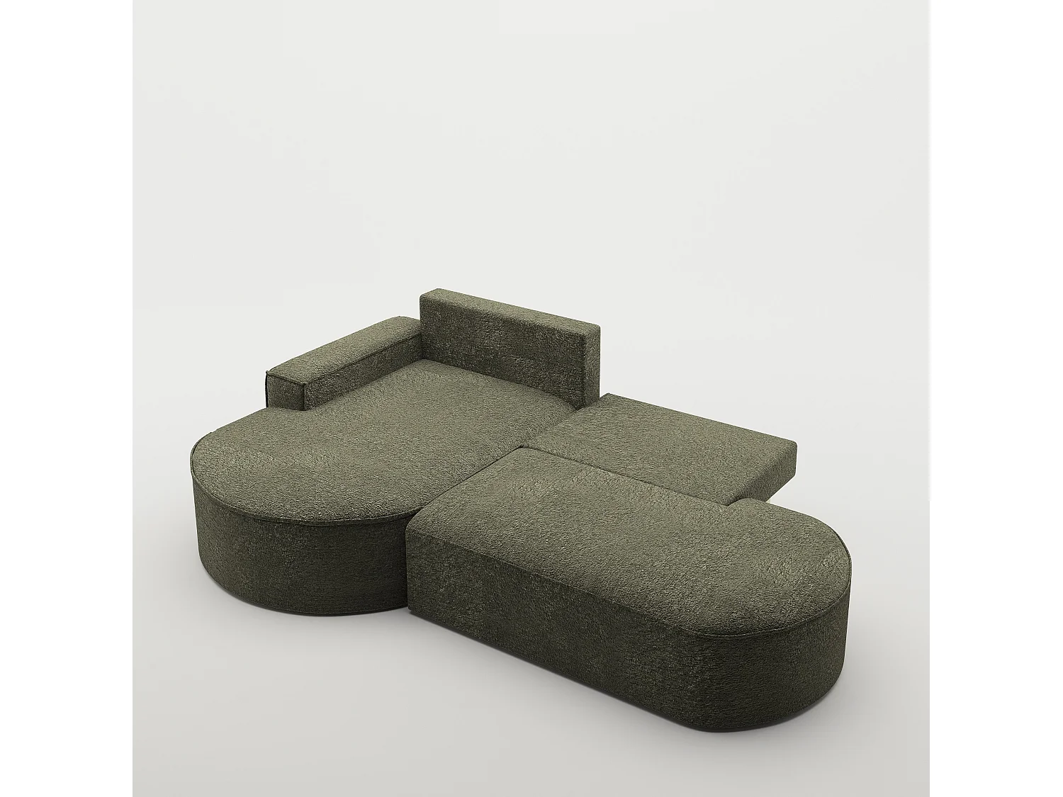 Canapé d'angle Modena Pro - confort et style dans un design moderne tissu Arena Green Left