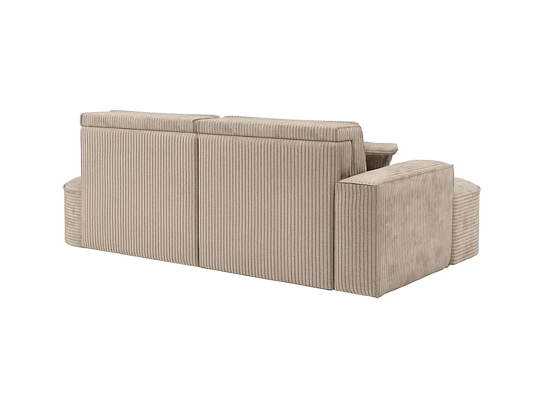 Canapé d'angle Modena Pro - confort et style dans un design moderne tissu Poso beige foncé gauche