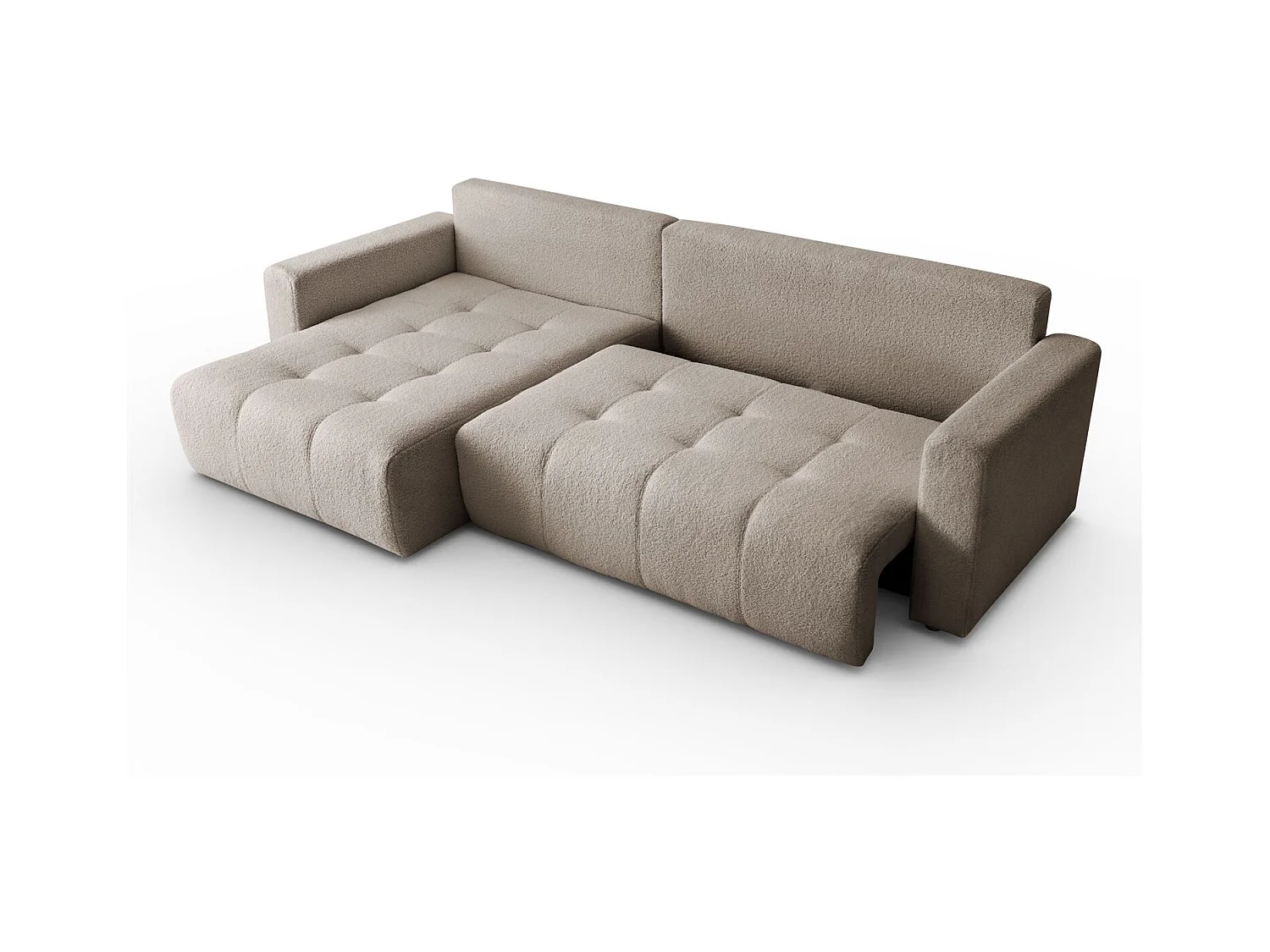 Canapé d'angle VIENNA - style, confort et fonctionnalité Beige Gauche