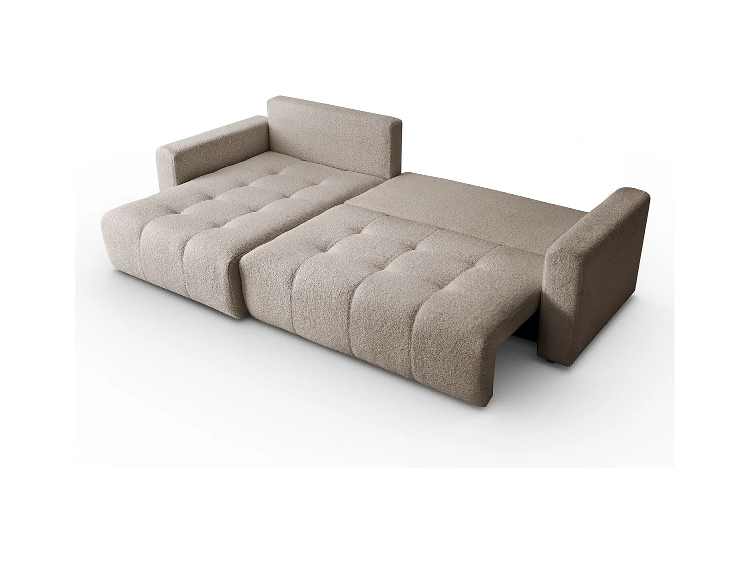Canapé d'angle VIENNA - style, confort et fonctionnalité Beige Gauche