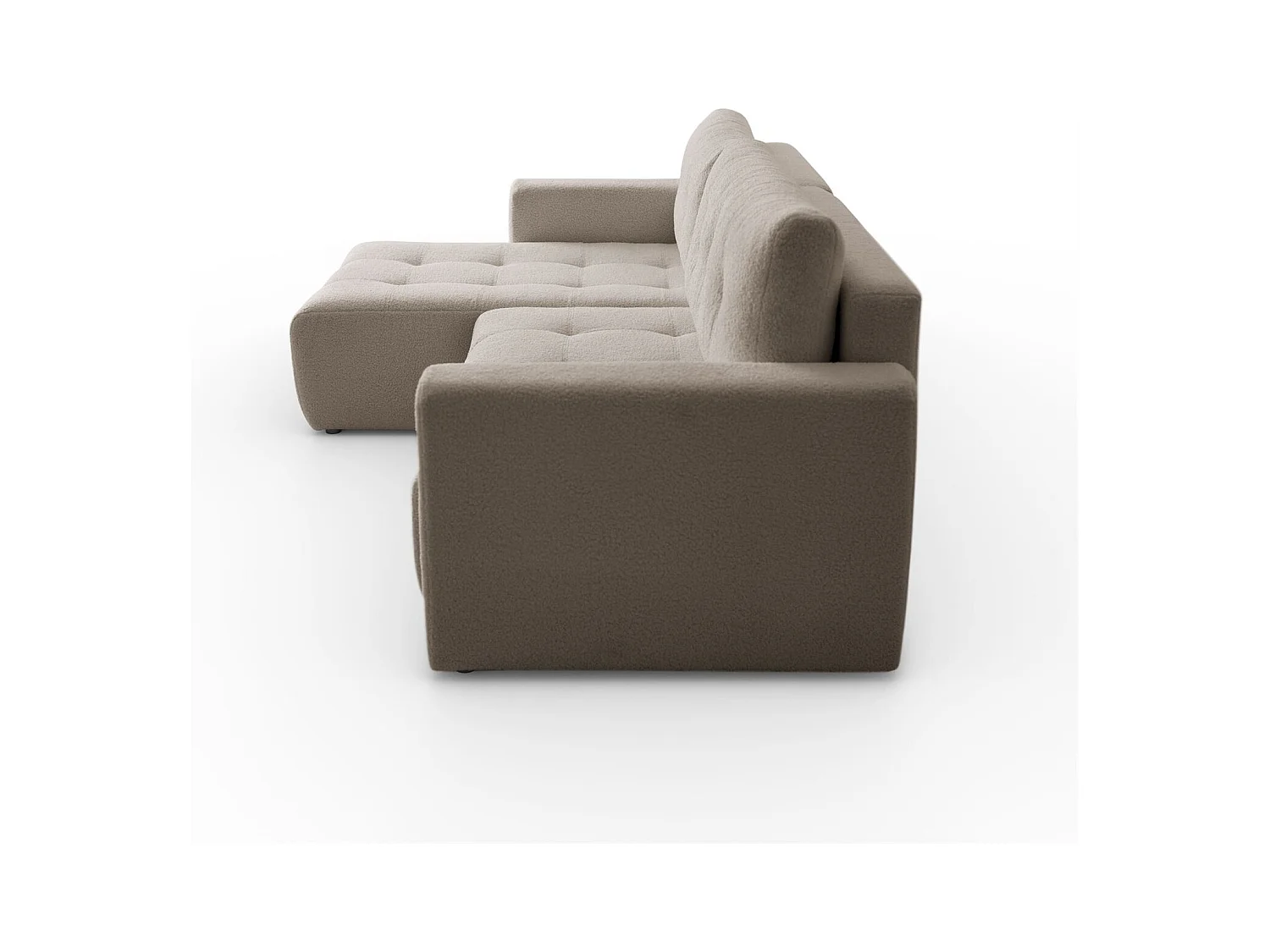 Canapé d'angle VIENNA - style, confort et fonctionnalité Beige Gauche