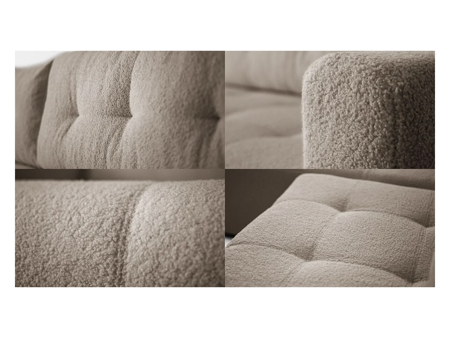 Canapé d'angle VIENNA - style, confort et fonctionnalité Beige Gauche