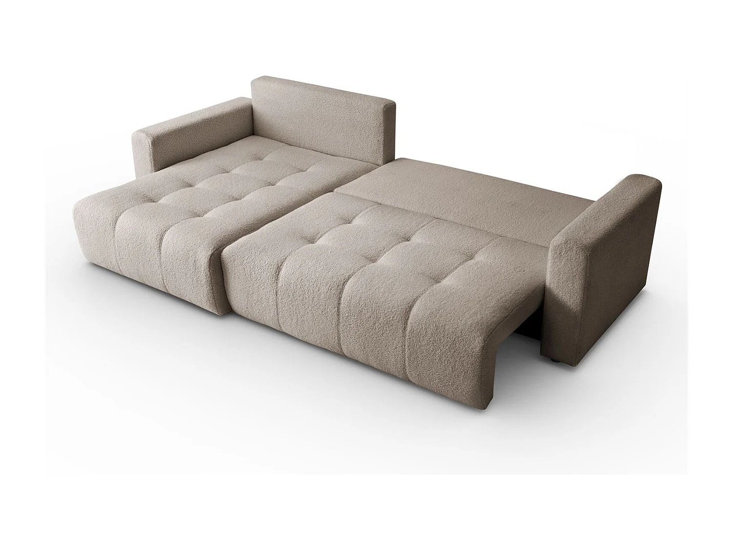 Canapé d'angle VIENNA - style, confort et fonctionnalité Beige Gauche