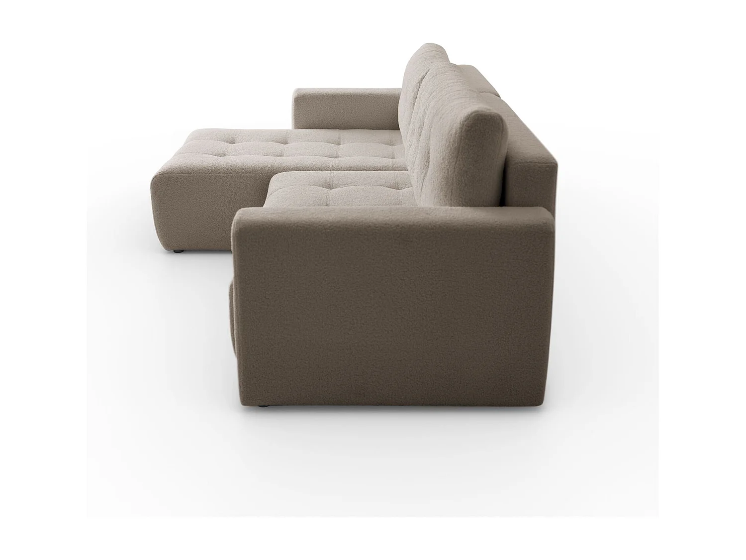 Canapé d'angle VIENNA - style, confort et fonctionnalité Beige Gauche