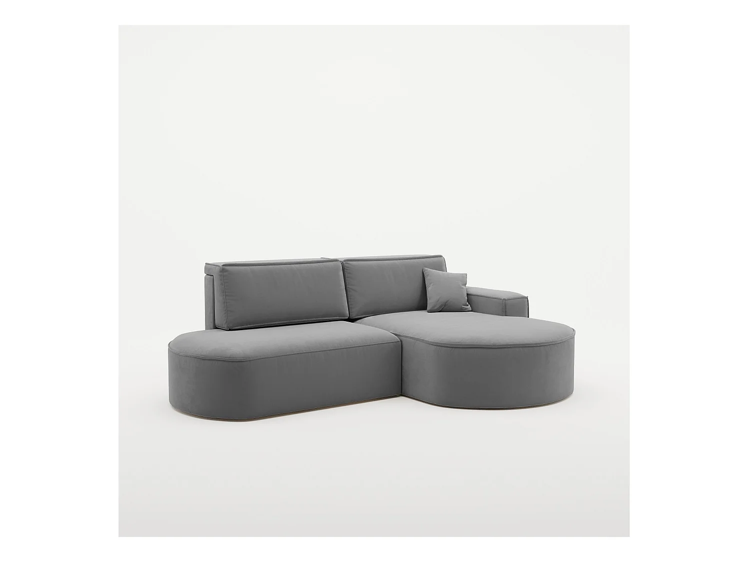 Canapé d'angle Modena Pro - Confort et style dans un design moderne tissu Salvador Anthracite Droite