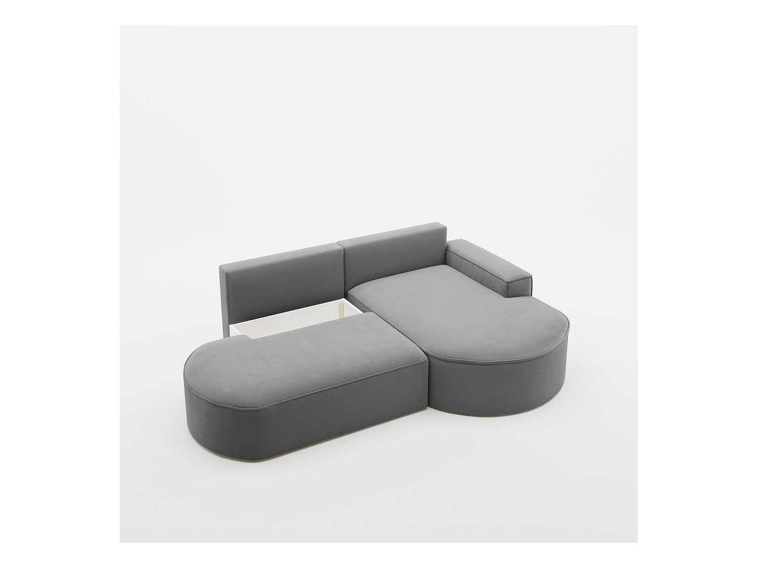 Canapé d'angle Modena Pro - Confort et style dans un design moderne tissu Salvador Anthracite Droite