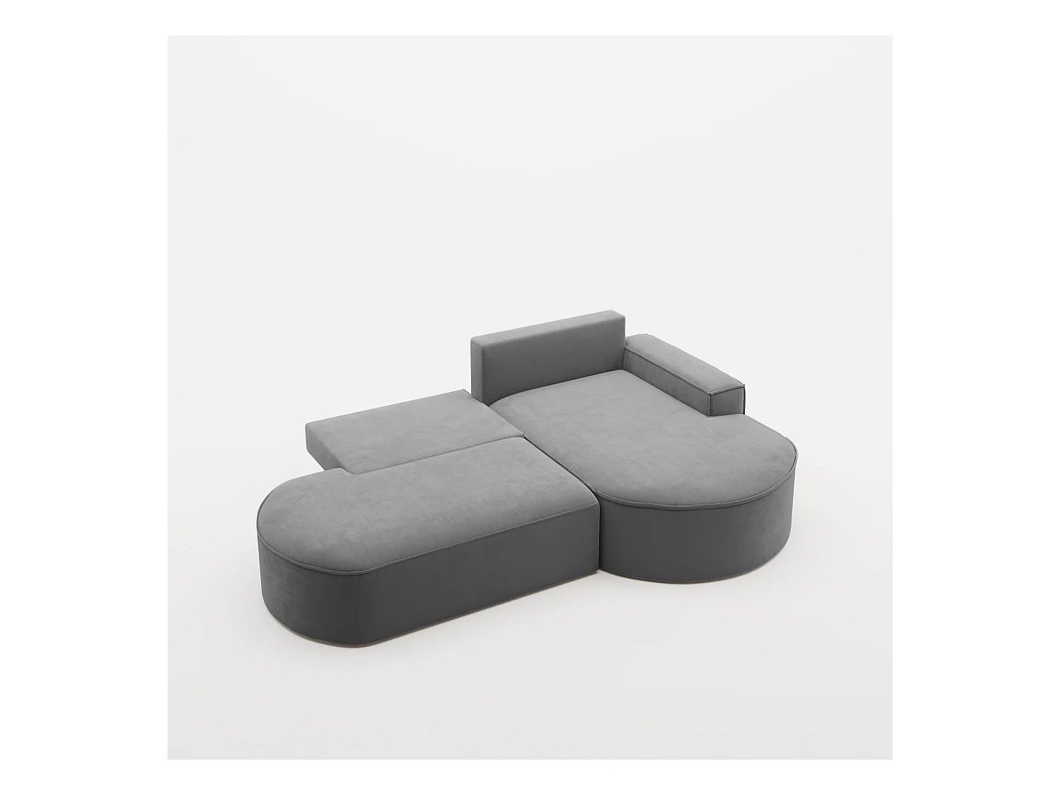 Canapé d'angle Modena Pro - Confort et style dans un design moderne tissu Salvador Anthracite Droite