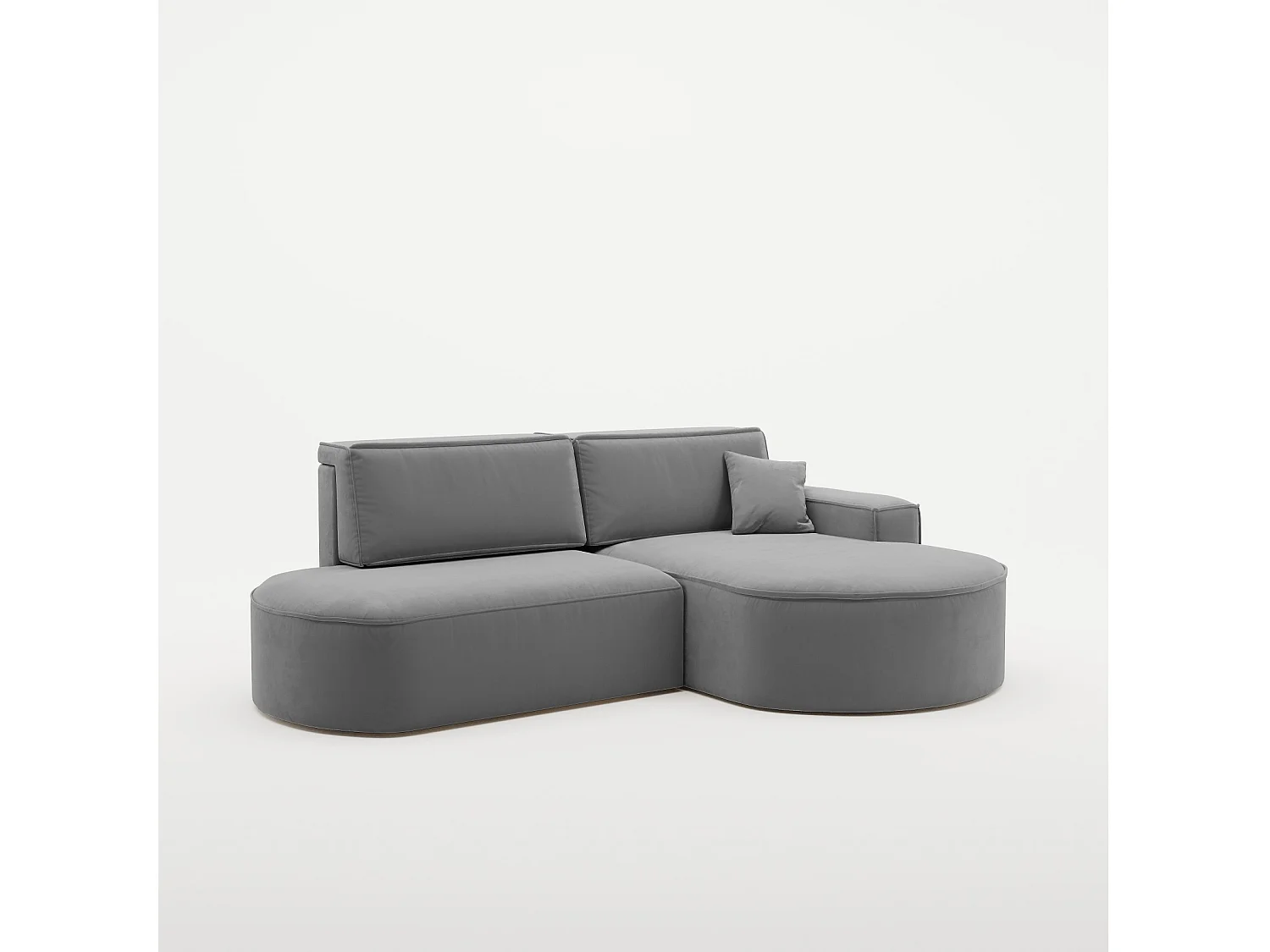Canapé d'angle Modena Pro - Confort et style dans un design moderne tissu Salvador Anthracite Droite