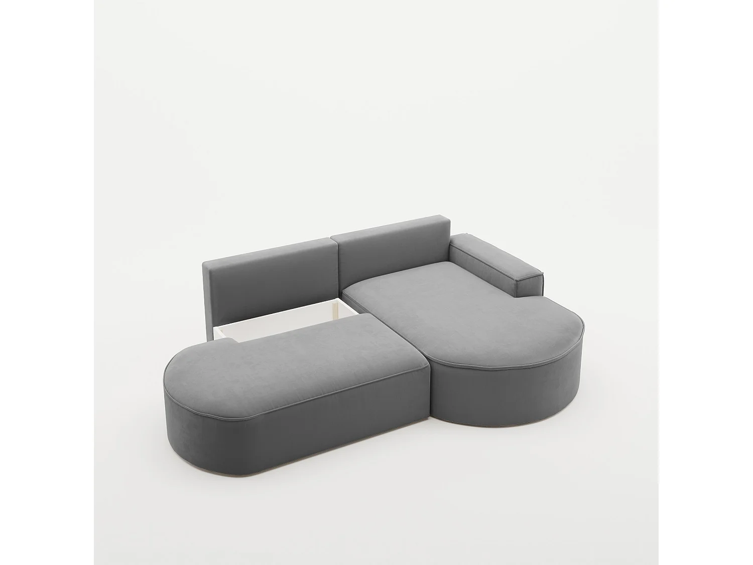 Canapé d'angle Modena Pro - Confort et style dans un design moderne tissu Salvador Anthracite Droite