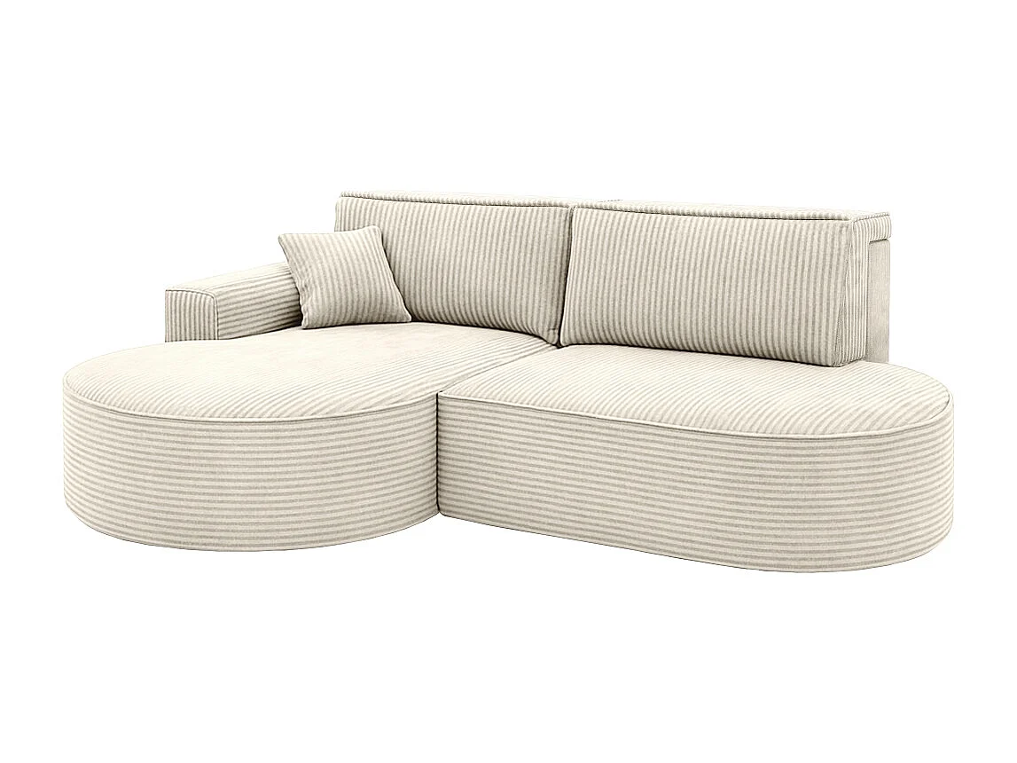 Divano angolare Modena Pro - comfort e stile in un design moderno tessuto Poso Beige Sinistro