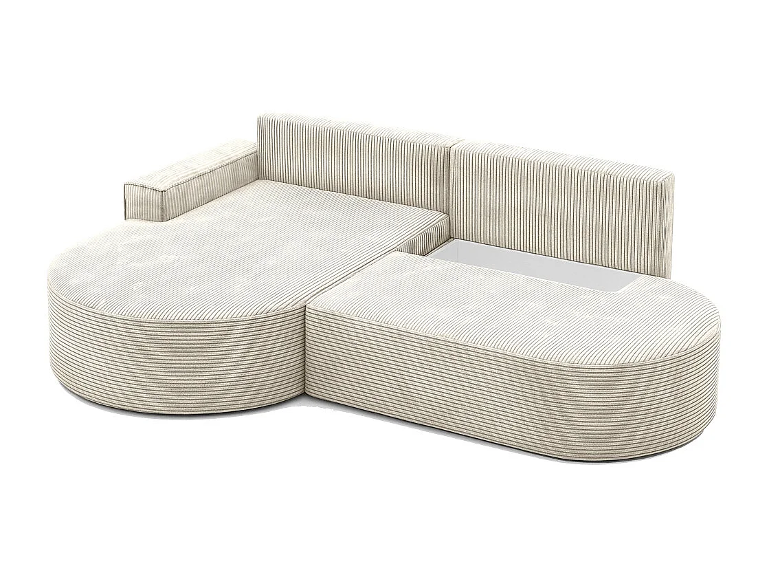 Canapé d'angle Modena Pro - confort et style dans un design moderne tissu Poso Beige Gauche