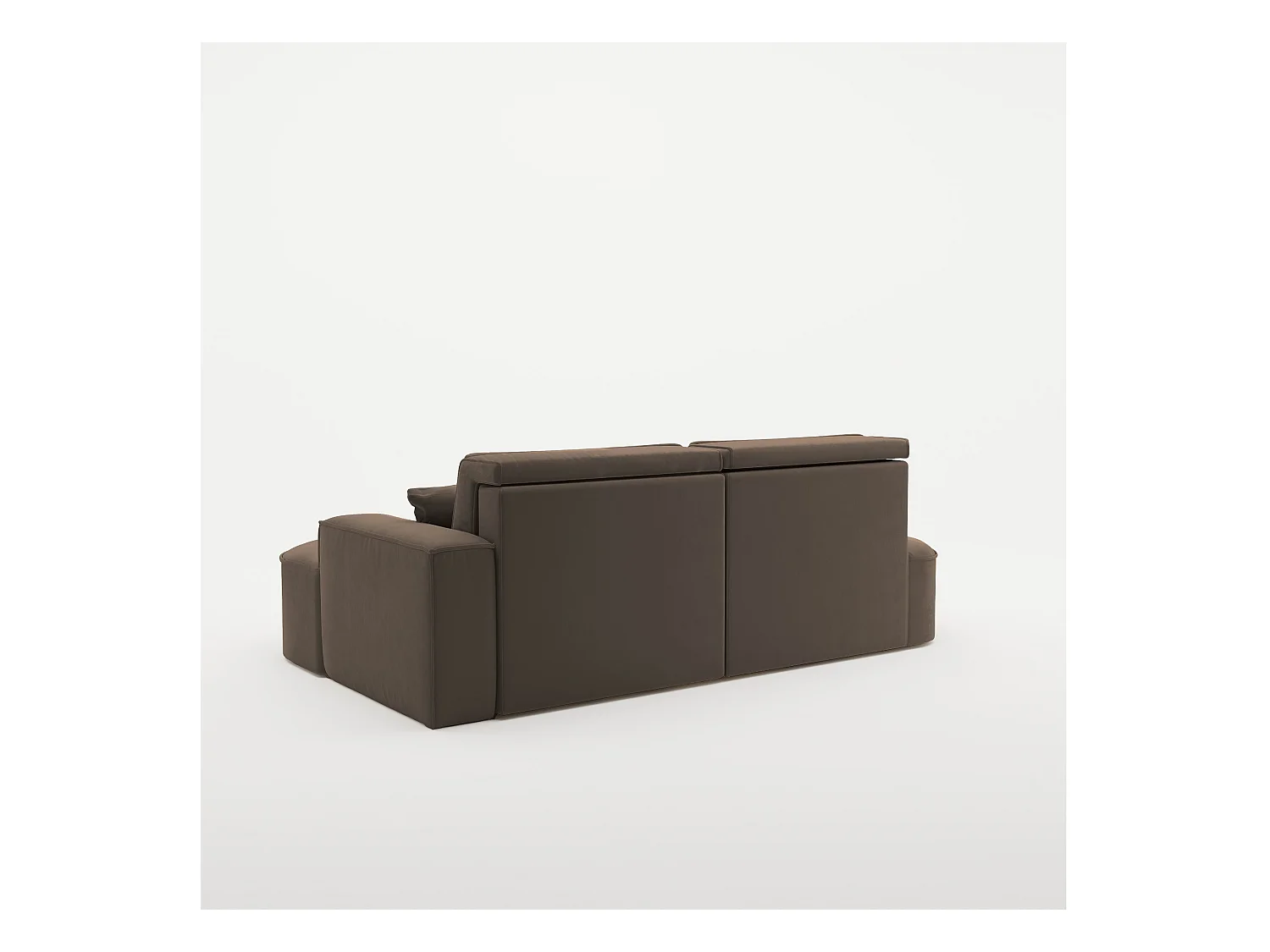 Canapé d'angle Modena Pro - confort et style dans un design moderne en tissu Salvador Dark Brown Right