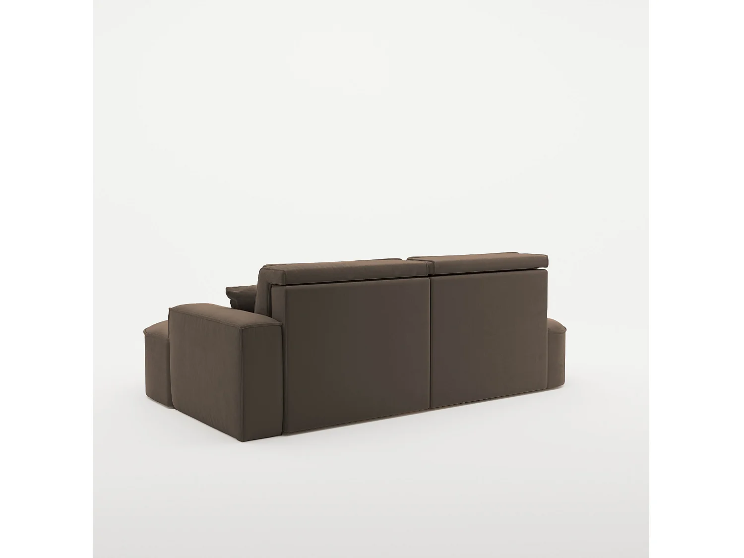 Canapé d'angle Modena Pro - confort et style dans un design moderne en tissu Salvador Dark Brown Right