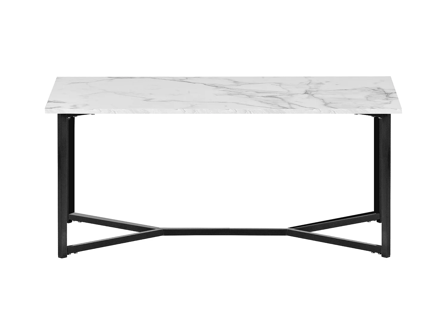 Mid Century Modern Holz Rechteck Couchtisch Wohnzimmer, Weiß