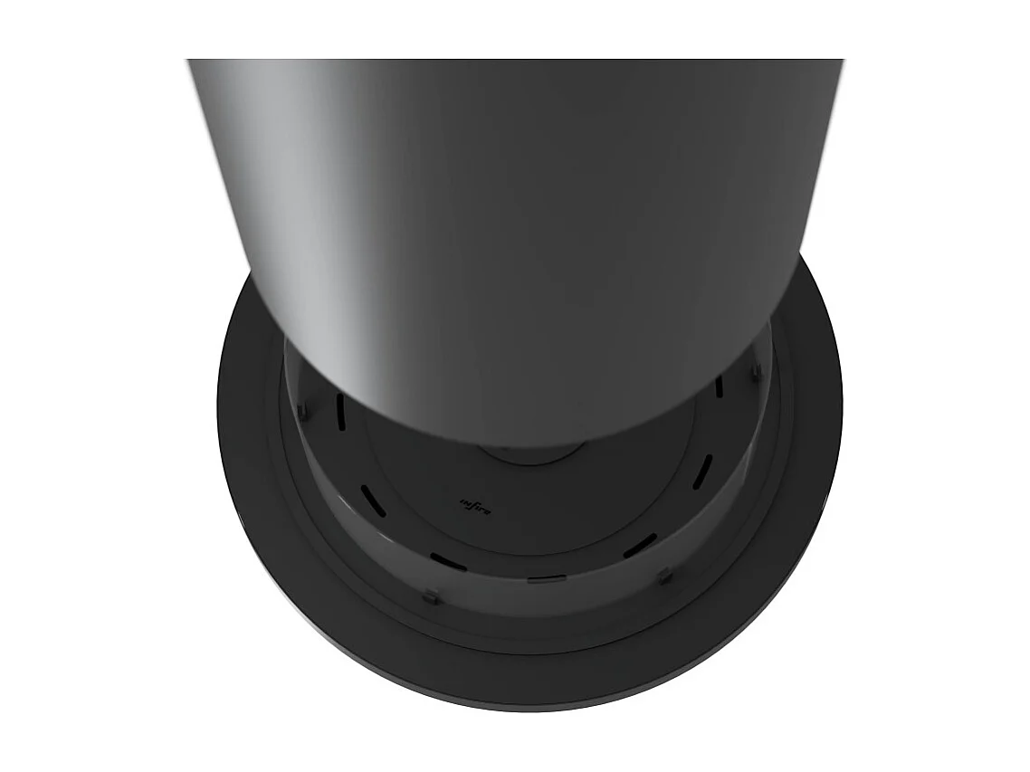 Biokominek wolnostojący Inround - czarny Biokominek stojący z rurą spalinową o średnicy 95 cm