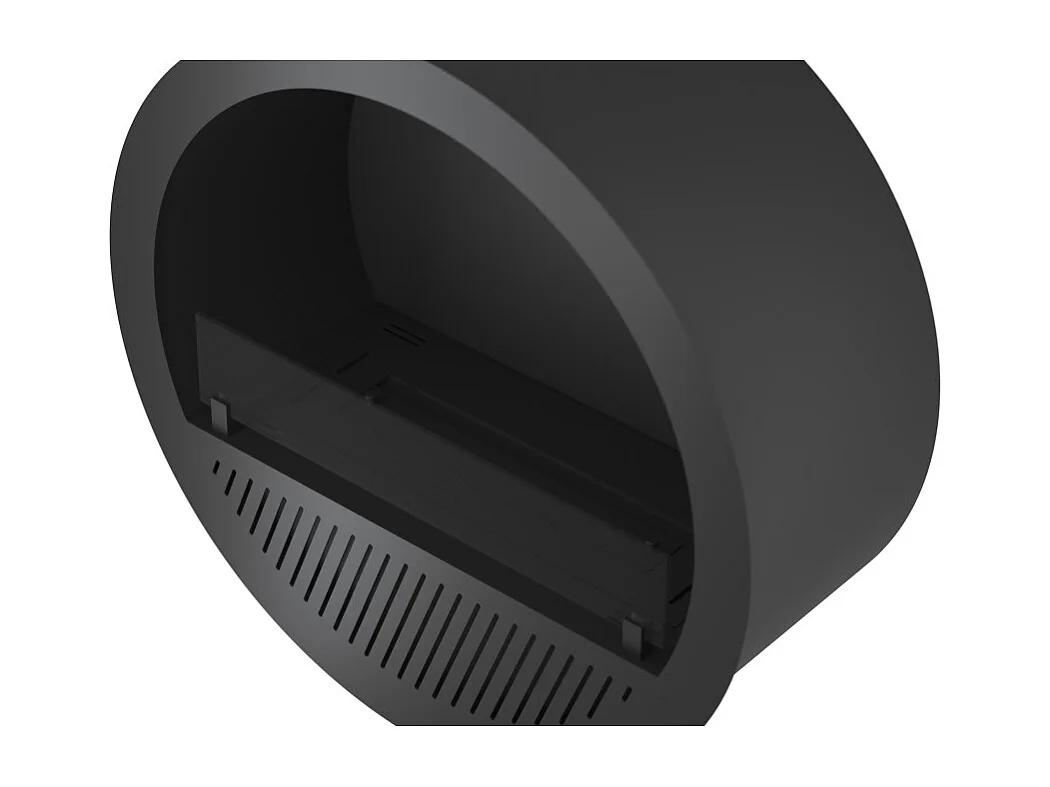 Cheminée bioéthanol encastrable Incyclle Inside - Cheminée bioéthanol murale ronde design d.70cm