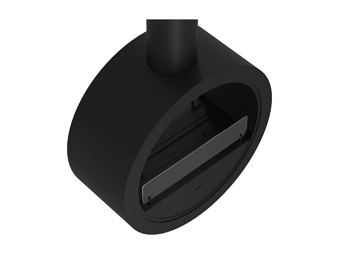 Camino a Bioetanolo sospeso da soffitto Incyrcle Slim 2Side - Biocamino rotondo di design con doppia facciata aperta d.70cm Bianco