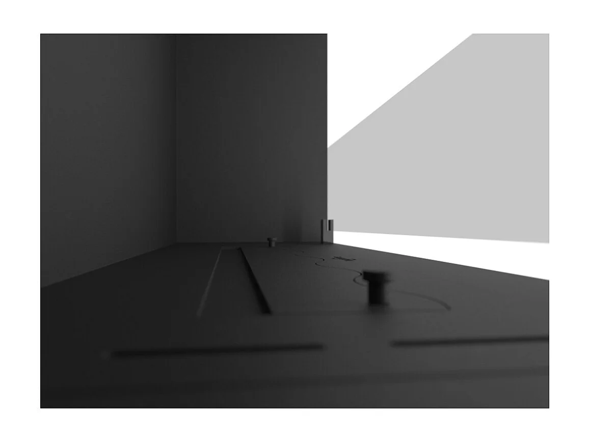 Sololed -  Inside Black 800 Einbau-Bioethanol-Kamin - Mattschwarz, mit Glas, 1-Liter-Brenner, modernes Design