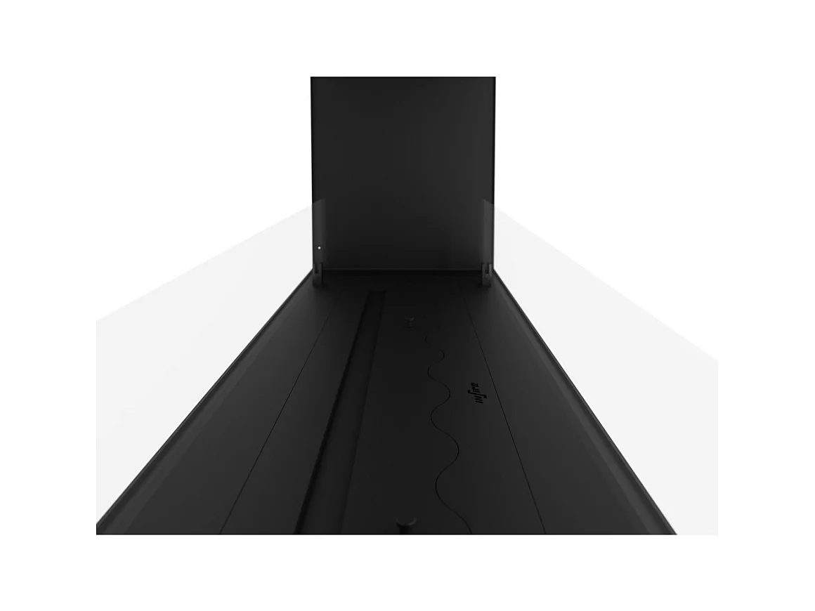 Cheminée bioéthanol 2Side 1200 Slim encastrable à deux façades - Noir mat, avec vitre, brûleur 4 L, design moderne