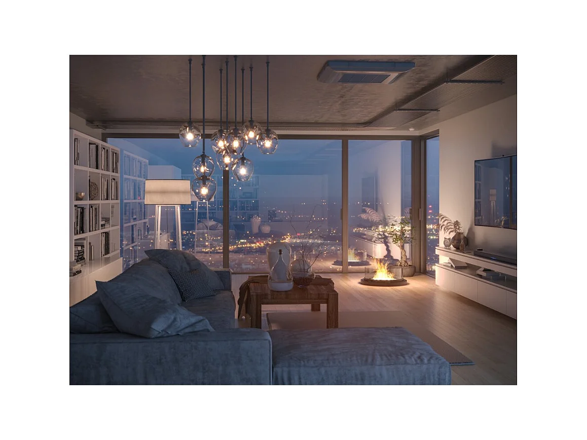 Cheminée bioéthanol ronde autoportante - Cheminée bioéthanol au sol noire avec conduit de fumée de 95 cm de diamètre