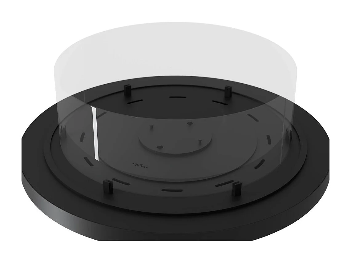 Lareira autônoma a bioetanol Inround - preta Lareira de chão com tubo de combustão D.95cm