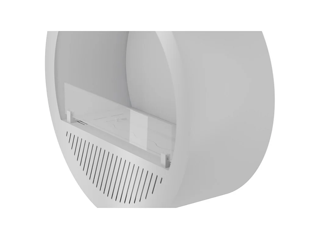 Cheminée bioéthanol encastrable Incyclle Inside - Cheminée bioéthanol murale ronde design d.70 cm Blanc