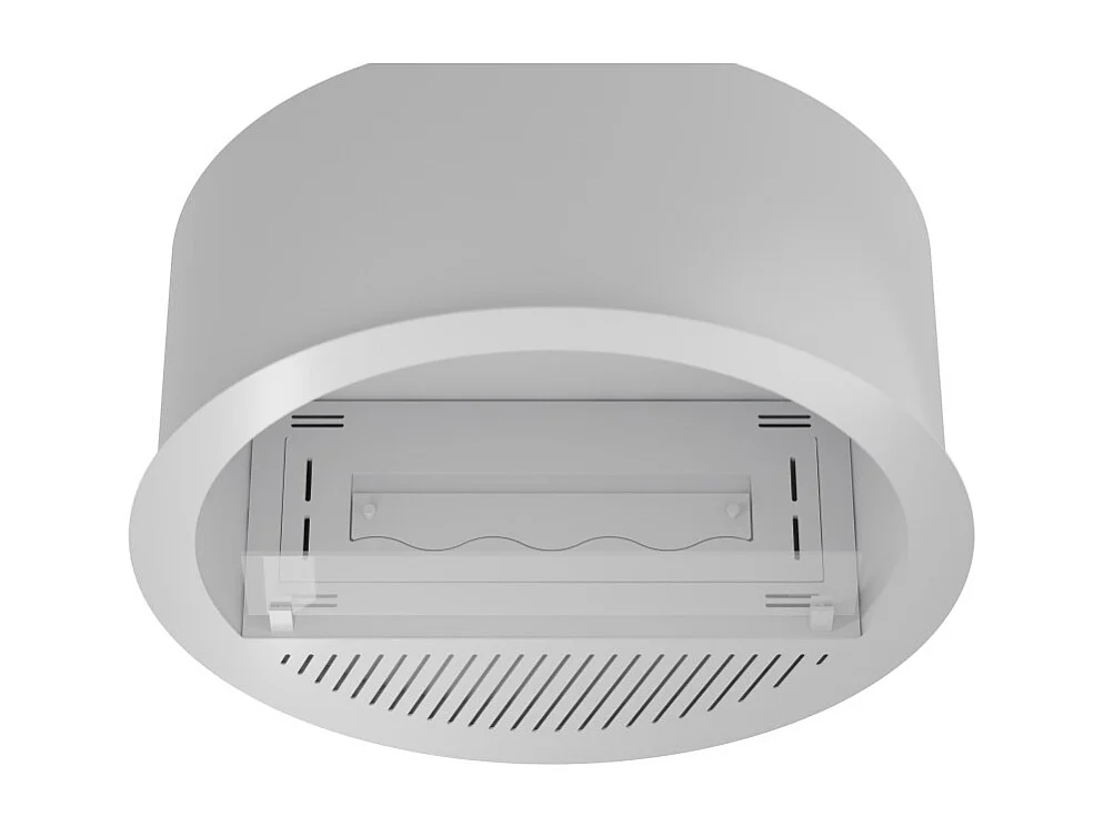 Camino a Bioetanolo da incasso Incyrcle Inside - Biocamino rotondo di design da parete d.70cm Bianco