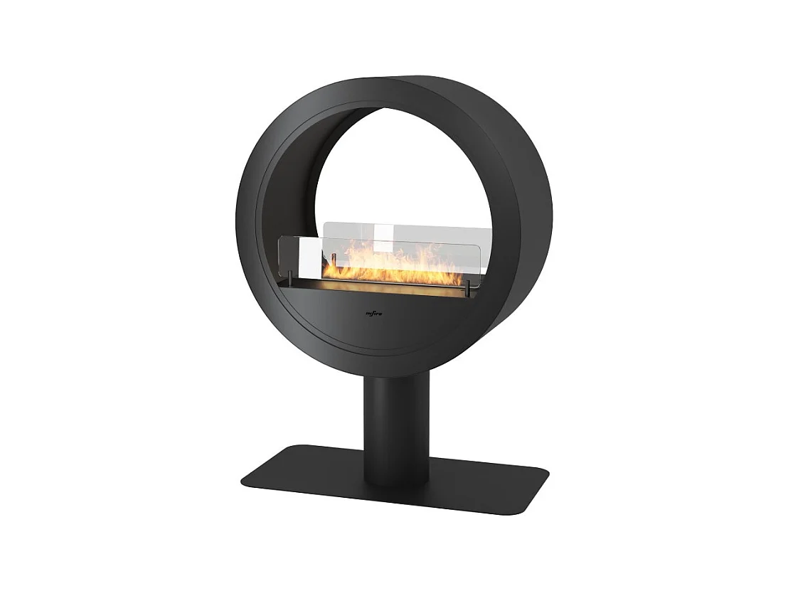 Cheminée bioéthanol de comptoir Incyclle Stand 2Side - Cheminée bioéthanol ronde à double façade d.70 cm