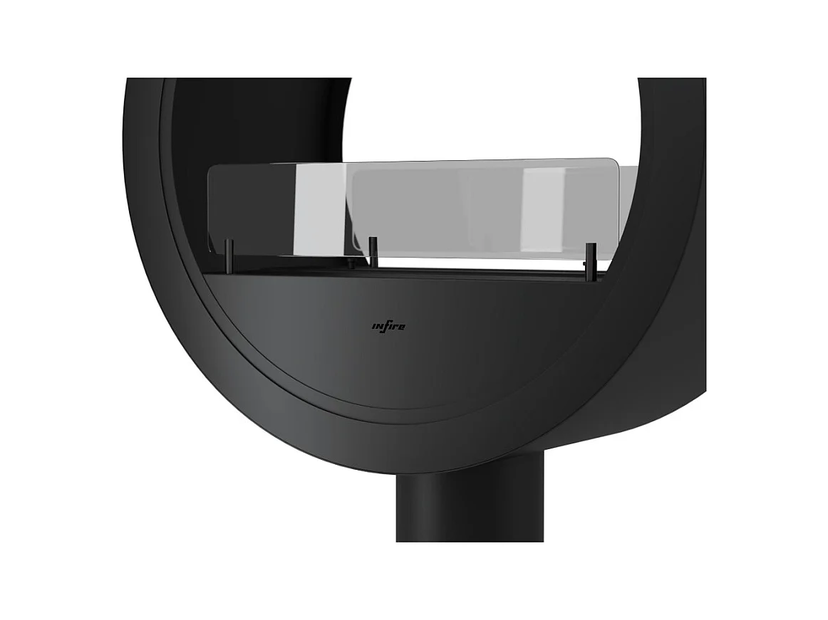 Cheminée bioéthanol de comptoir Incyclle Stand 2Side - Cheminée bioéthanol ronde à double façade d.70 cm