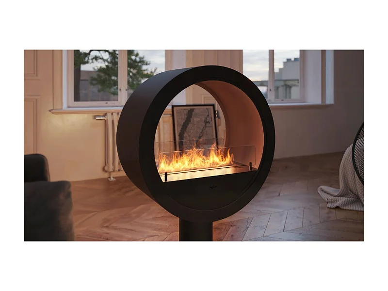 Incyrcle Stand 2Side Countertop Bioethanol Fireplace - okrągły kominek z podwójną fasadą śr. 70 cm