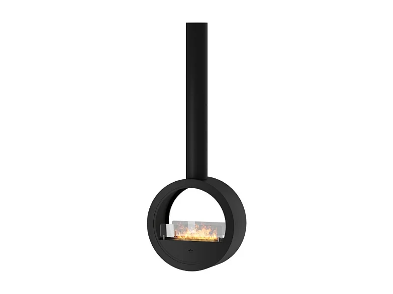 Chimenea de bioetanol de techo suspendido Incycle Slim 2Side - Biochimenea de diseño redondo con doble fachada abierta d.70cm