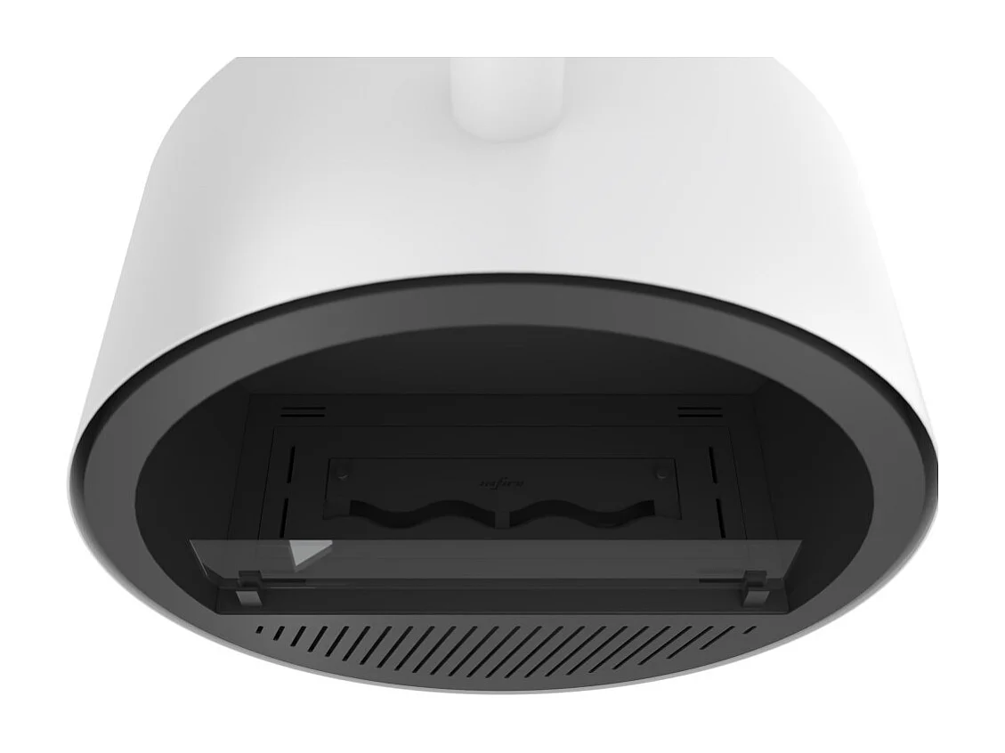 Cheminée bioéthanol suspendue au plafond Slim Incyclle - Design rond Ø 70 cm Blanc