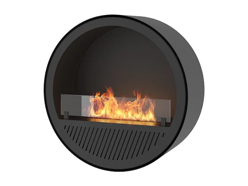 Chimenea de Bioetanol de Pared Incycle - Biochimenea de diseño redondo para colgar en la pared d.72cm Blanco