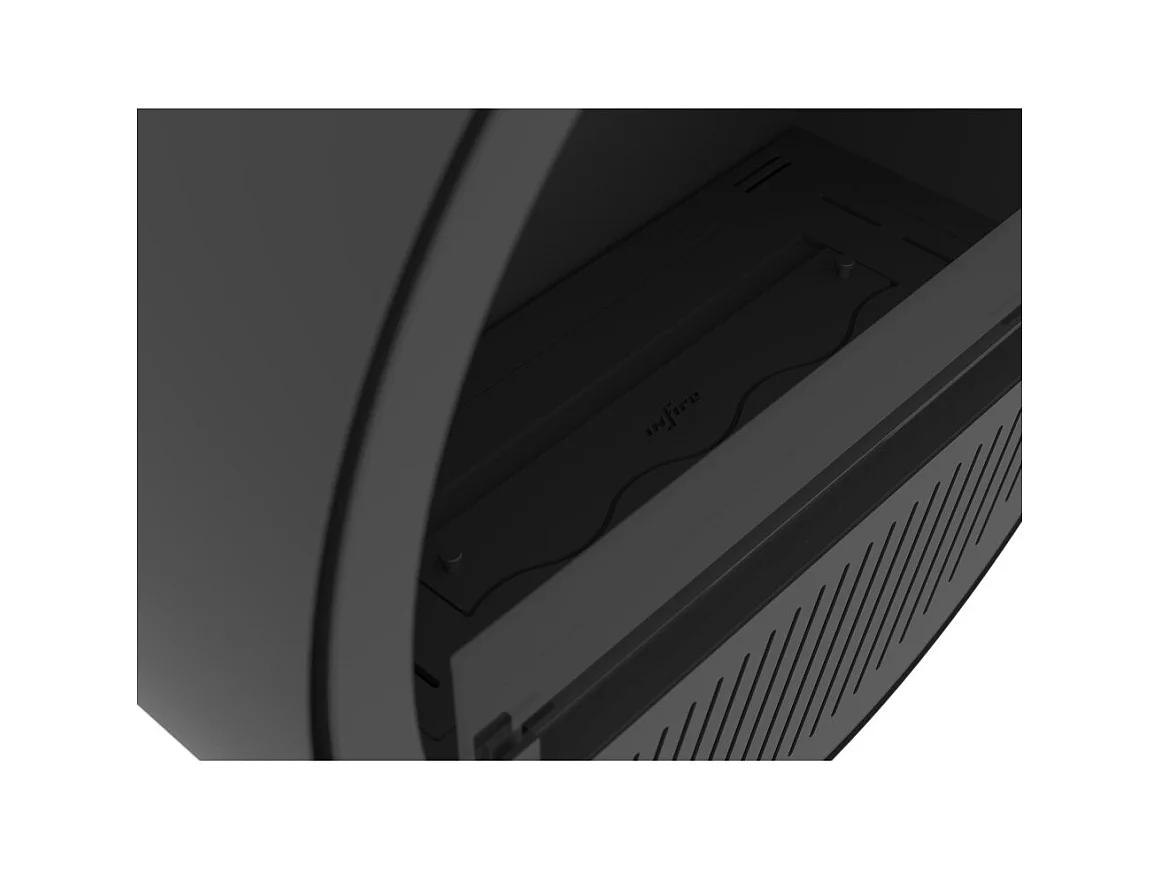 Cheminée bioéthanol murale Incyclle - Cheminée bioéthanol ronde design à accrocher au mur d.72cm Blanc