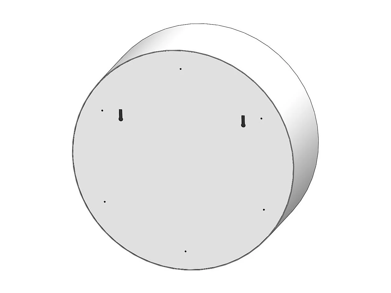 Cheminée bioéthanol murale Incyclle - Cheminée bioéthanol ronde design à accrocher au mur d.72cm Blanc