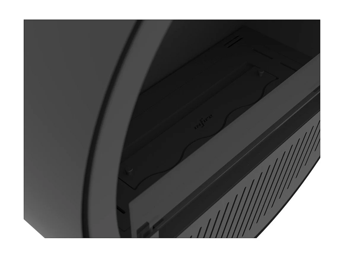 Camino a Bioetanolo da parete Incyrcle Wall - Biocamino rotondo di design da appendere al muro d.72cm Bianco