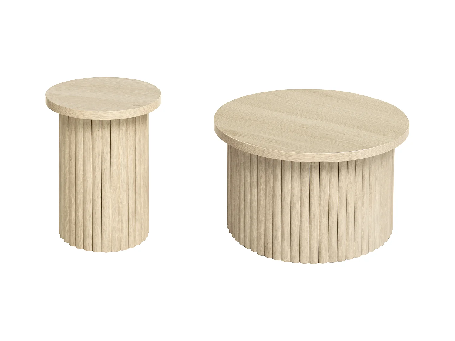 Table basse rectangulaire moderne grise et blanche 100 x 50 x 30 cm – Avec 2 tiroirs