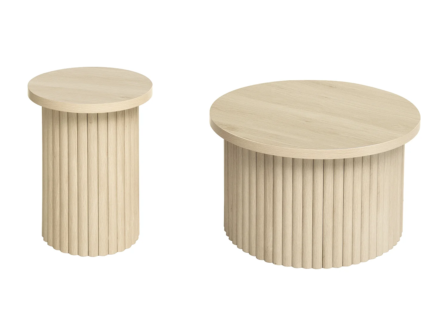 Table basse rectangulaire moderne grise et blanche 100 x 50 x 30 cm – Avec 2 tiroirs