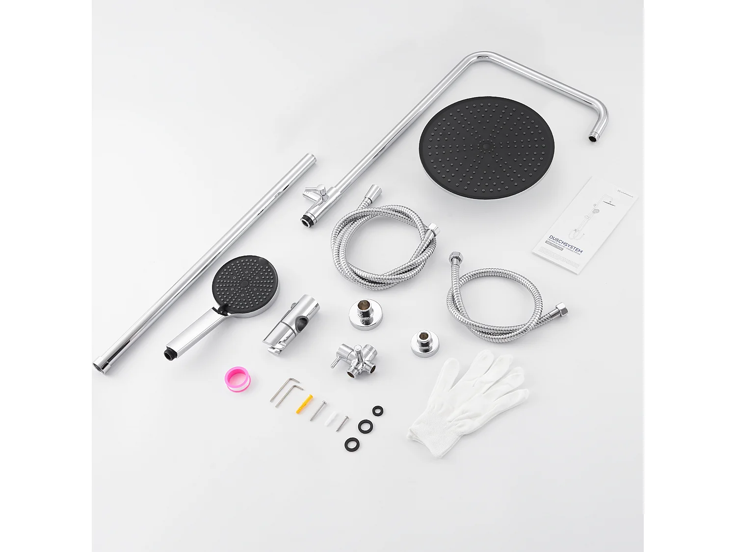 Colonne de Douche sans Robinetterie Réglable Colonne Douche pour Baignoire Ensemble Douche acve Douchette Douche Pommeau de Douche