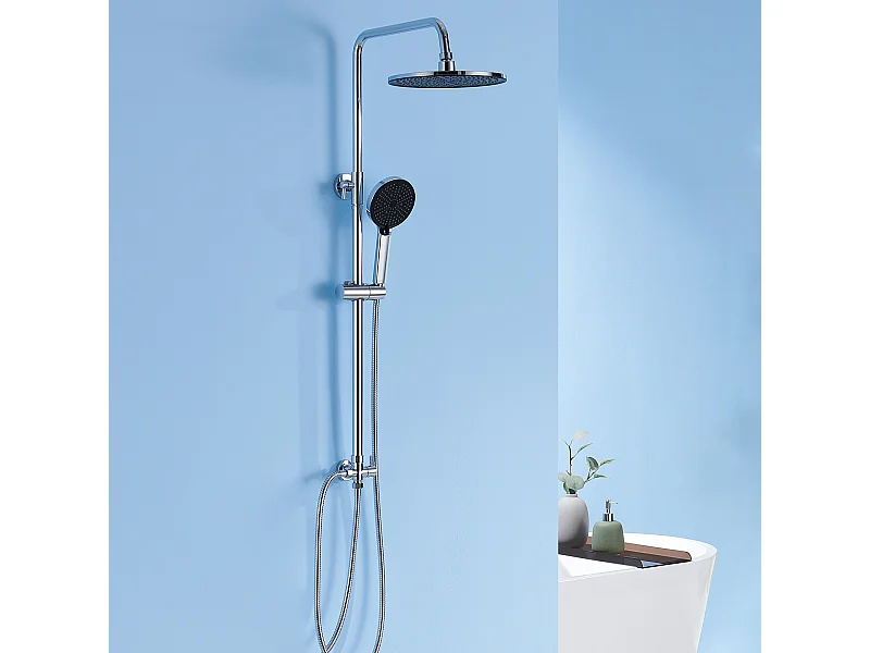Colonne de Douche sans Robinetterie Réglable Colonne Douche pour Baignoire Ensemble Douche acve Douchette Douche Pommeau de Douche